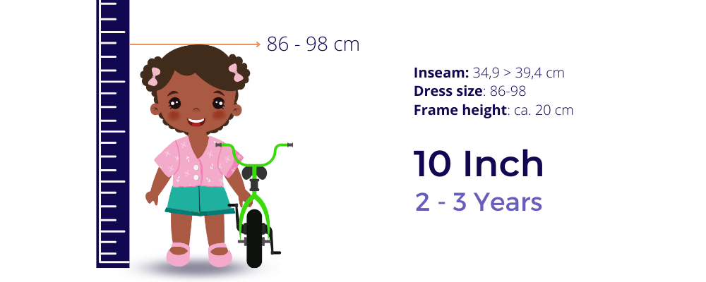 Meisjesfietsen 10 inch