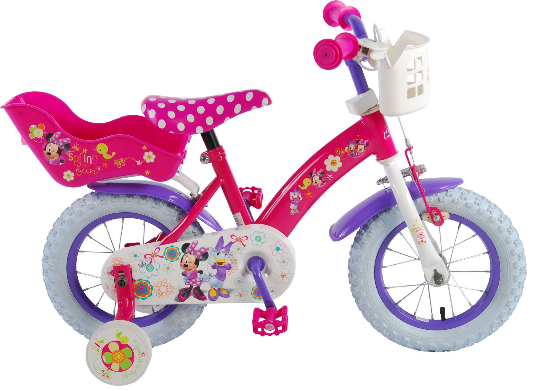 minnie mouse bicycle with training wheels
