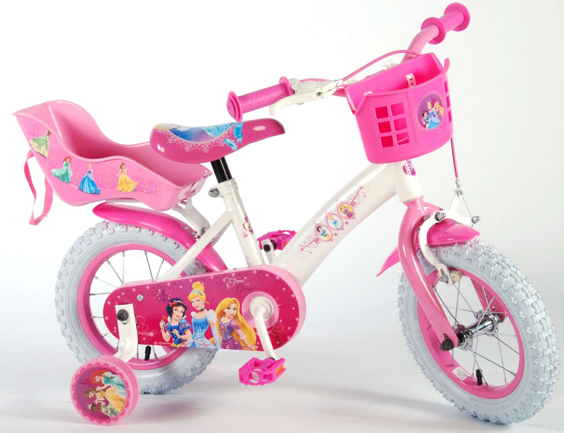 disney princess 12 inch bike with doll carrier