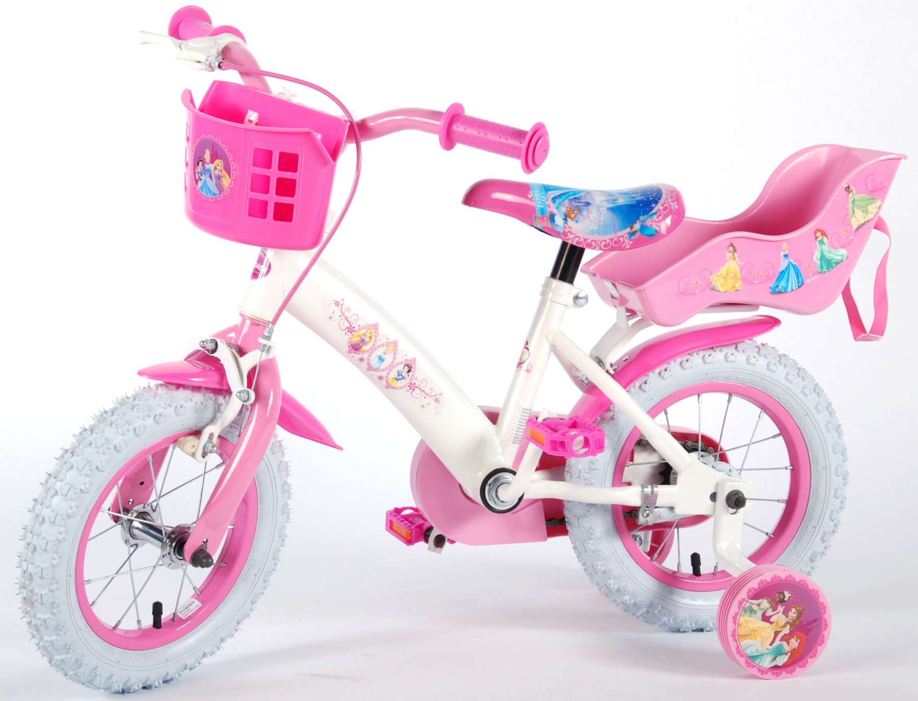 disney princess 12 inch bike with doll carrier