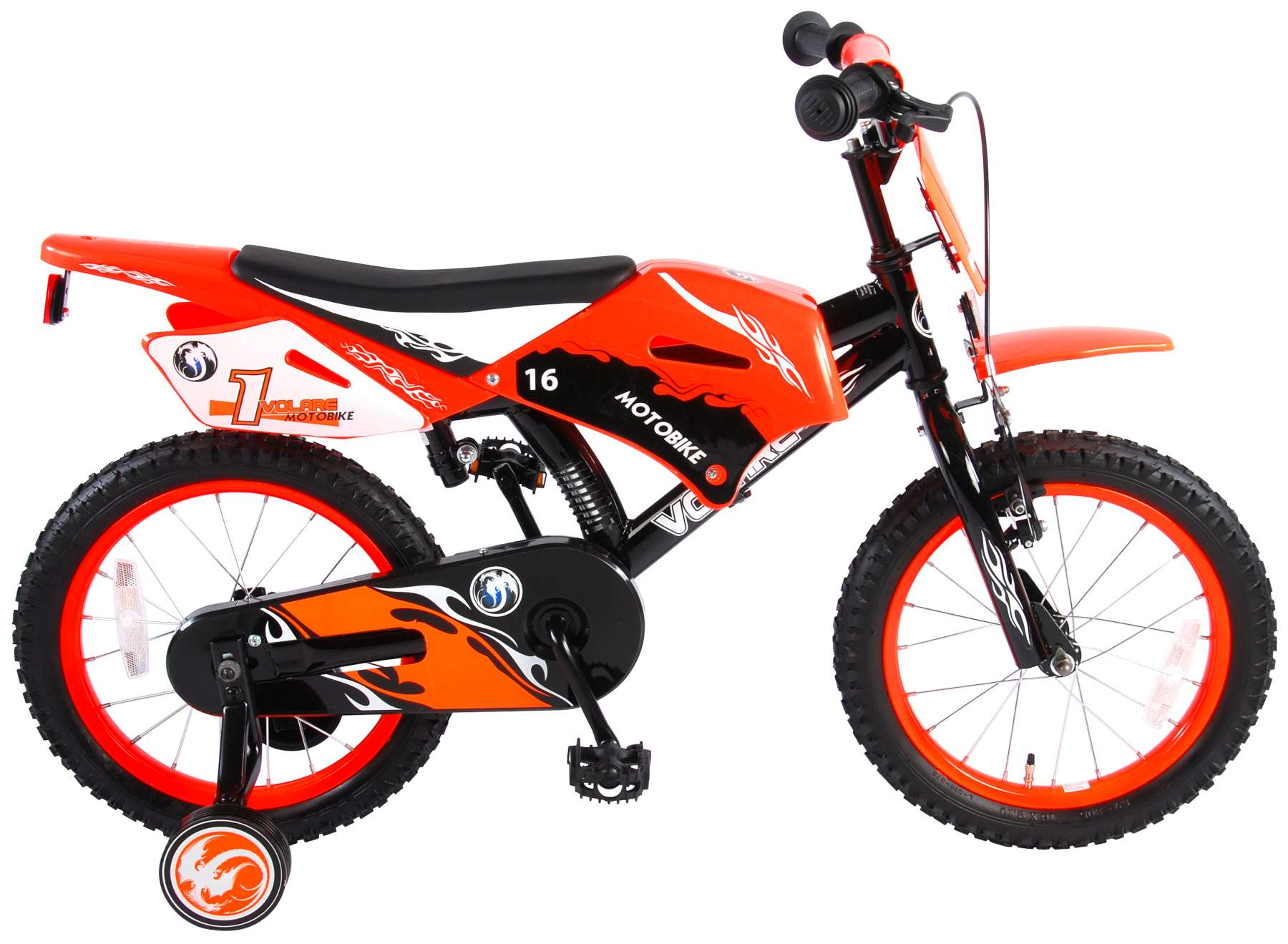 StyleBest 16 Motorbike Bike for Kids,Boys Girls Children Bicycle,Children Bicycle with Mudguards and V-Brake,Motorbike design 2-8 Years Old