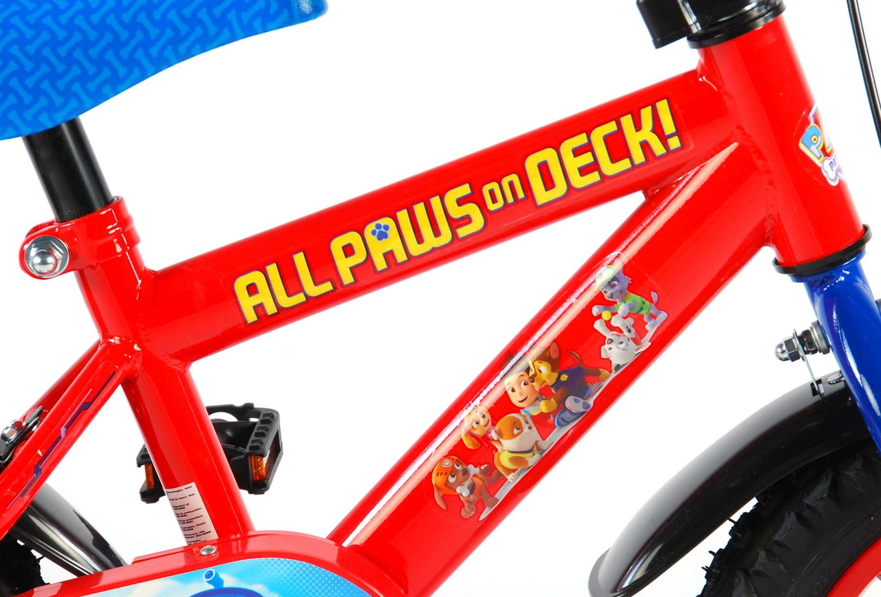 Paw Patrol Kinder Fahrrad - Jungen - 12 Zoll - Blau - Zwei handbremsen