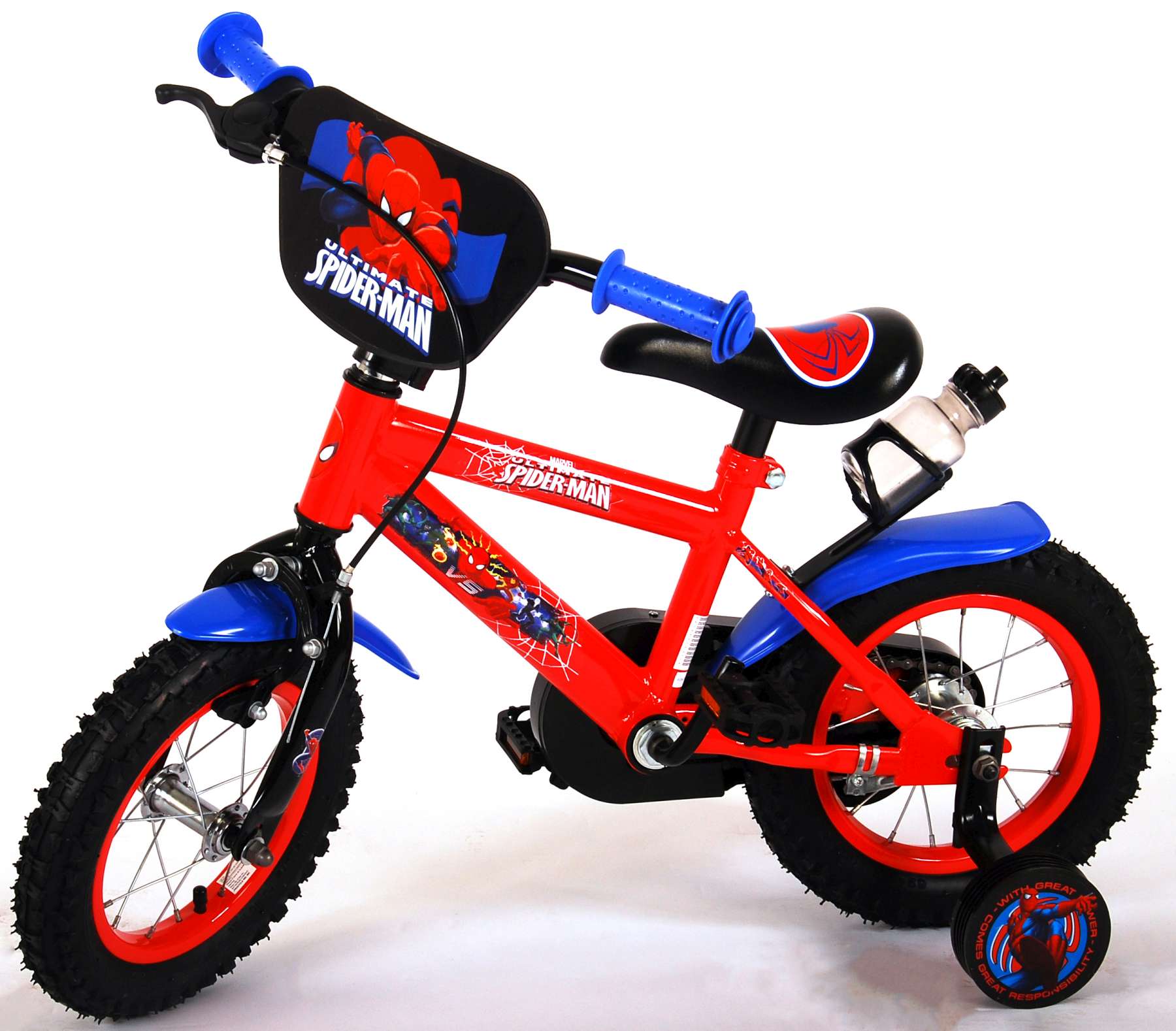 blue spiderman bike