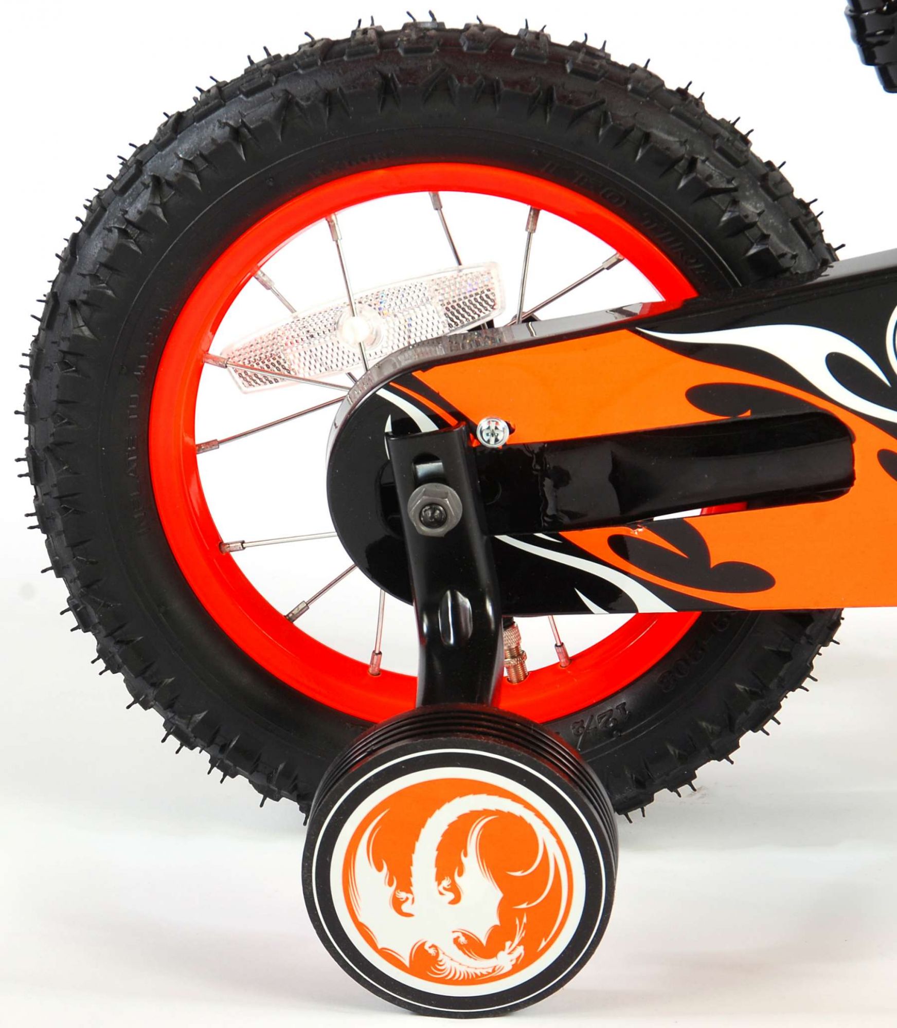 Vélo moto enfant Volare - garçon - 12 po - orange - assemblé à 95 %