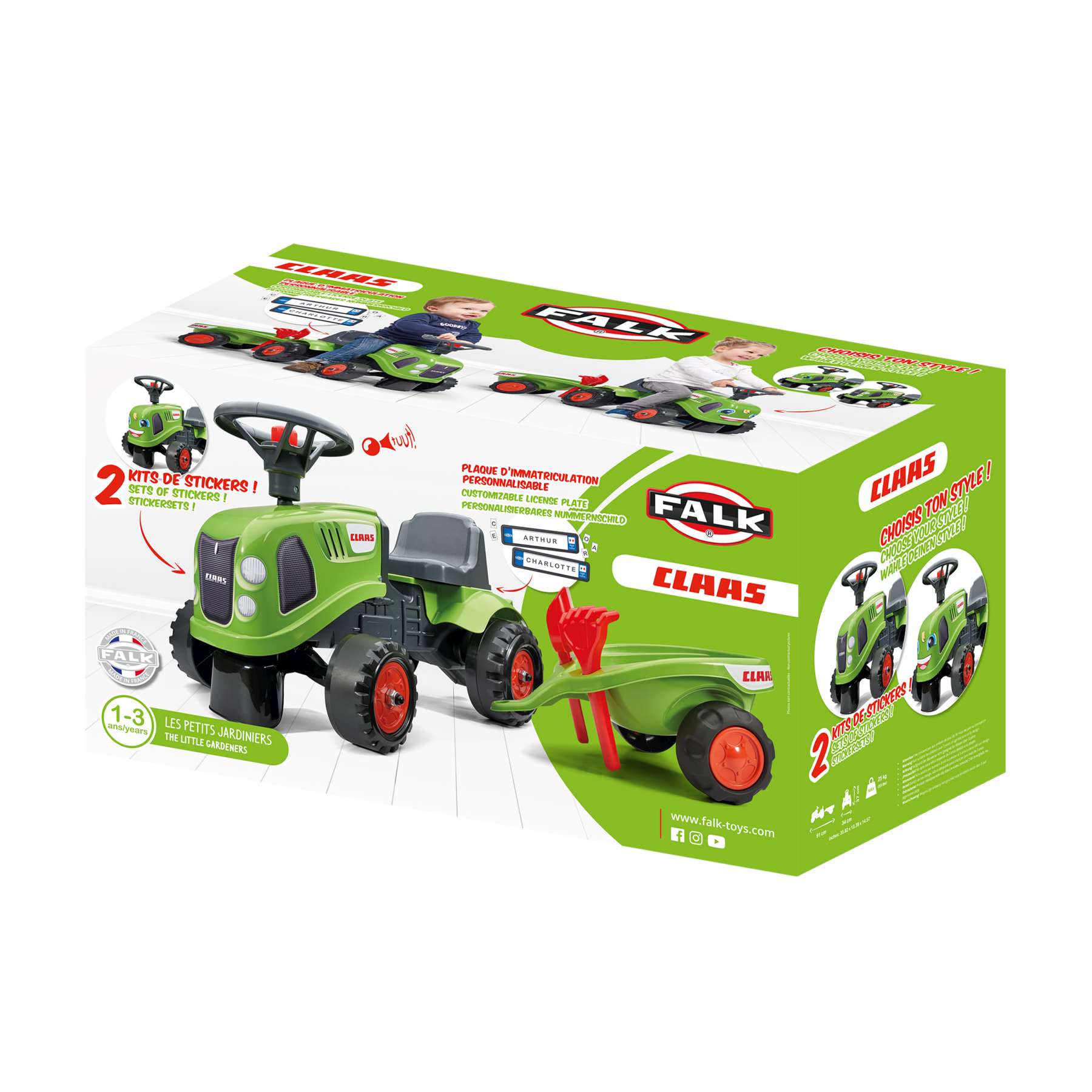 baby claas sit and ride tractor