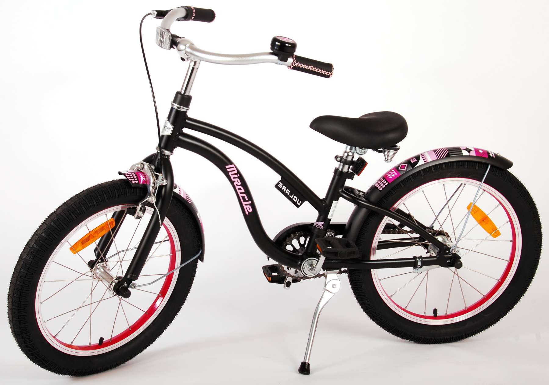mug Kinderen Retoucheren Volare Miracle Cruiser Children's bike - Girls - 18 inch - Matt Black -  Prime Collection