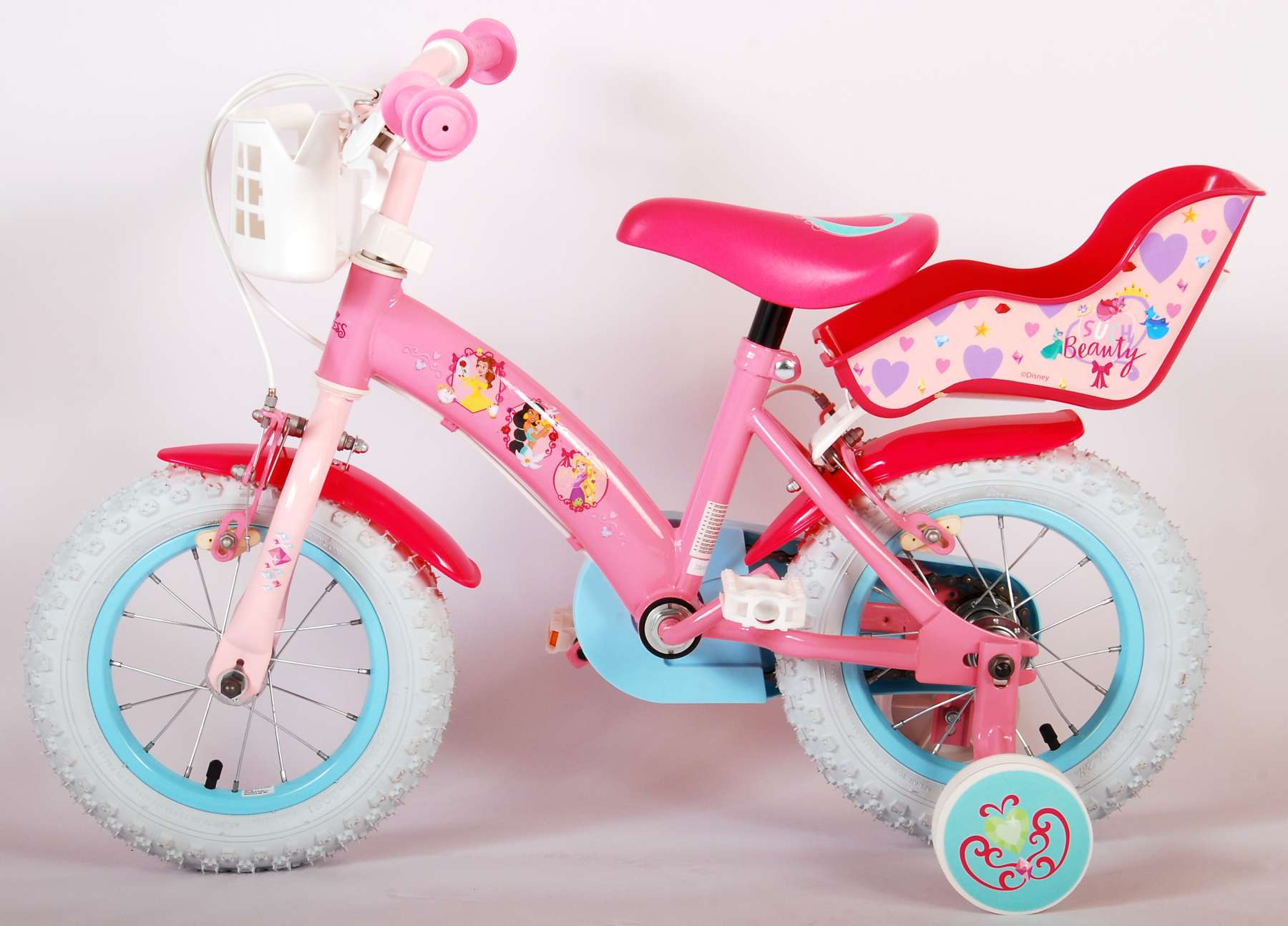 Kinder Fahrrad Cinderella pink Kinderfahrrad Disney Princess 12 Zoll Mädchen 