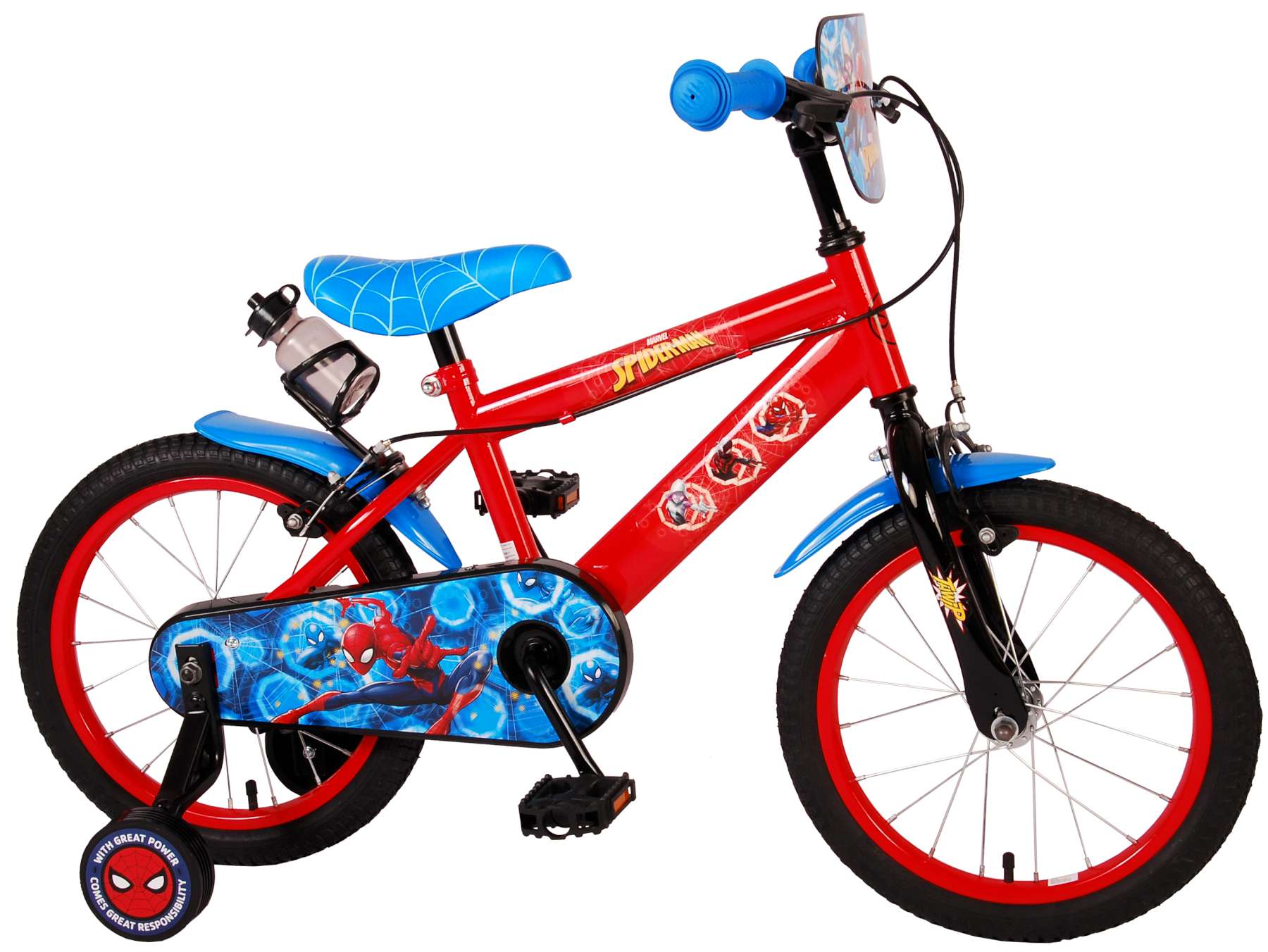spiderman bike with stabilisers