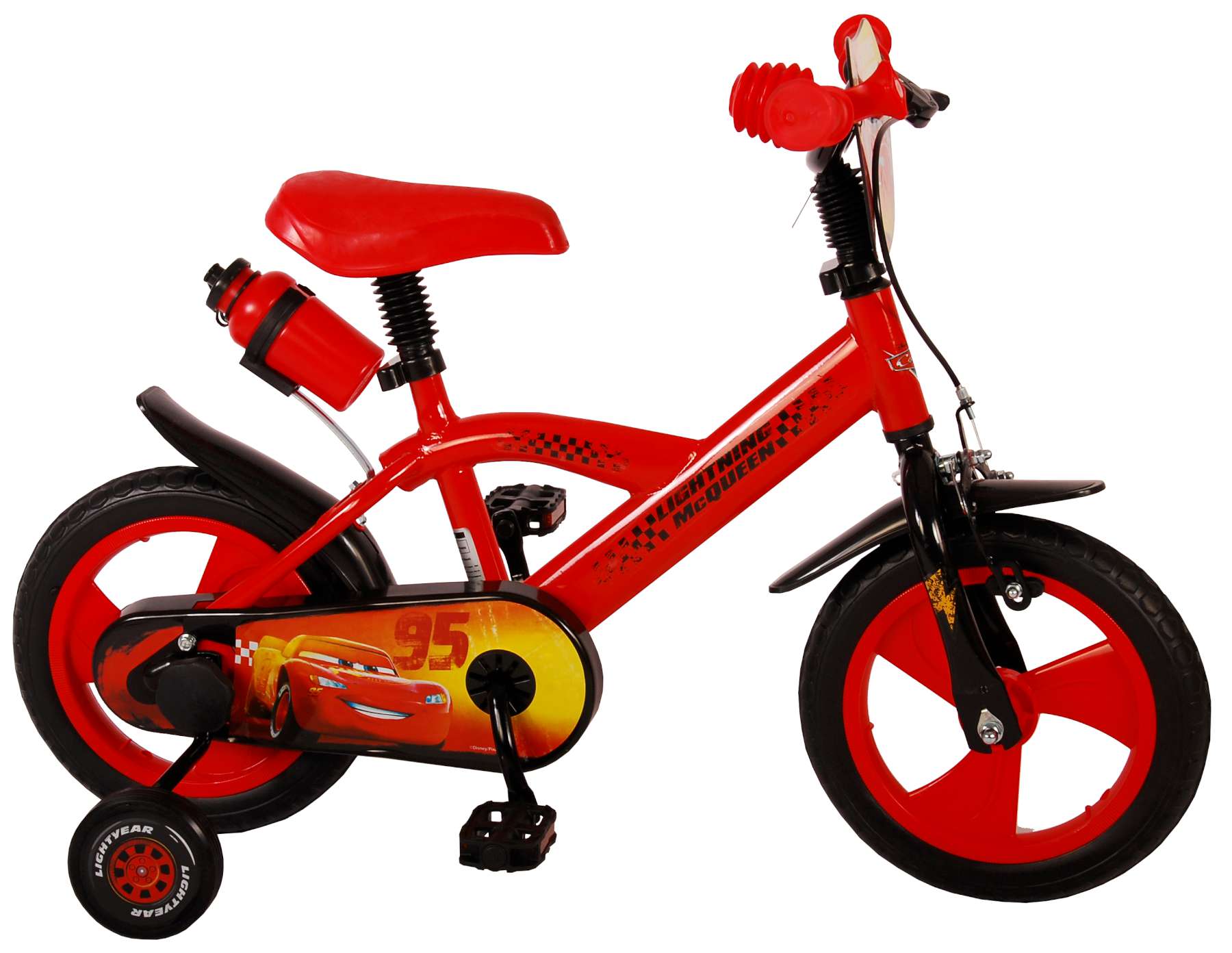 Disney Cars Children's Bicycle - - 12 - Red - Reverse pedal system