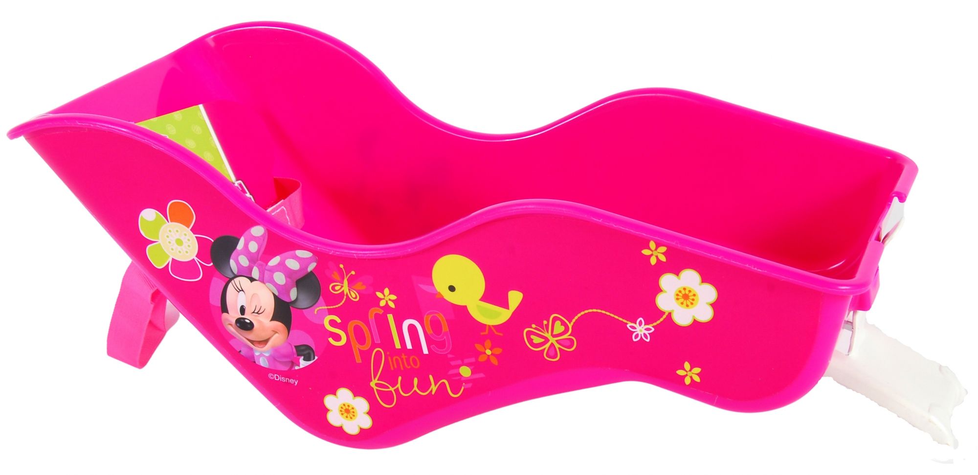 minnie mouse bike with doll carrier