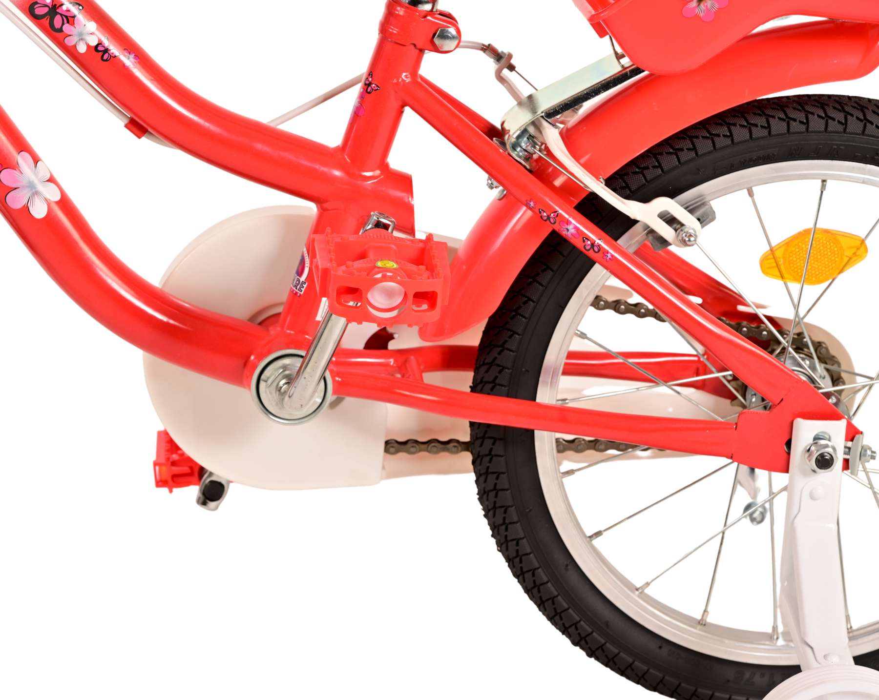 Volare Lovely Children s Bicycle Girls 16 inch Red White