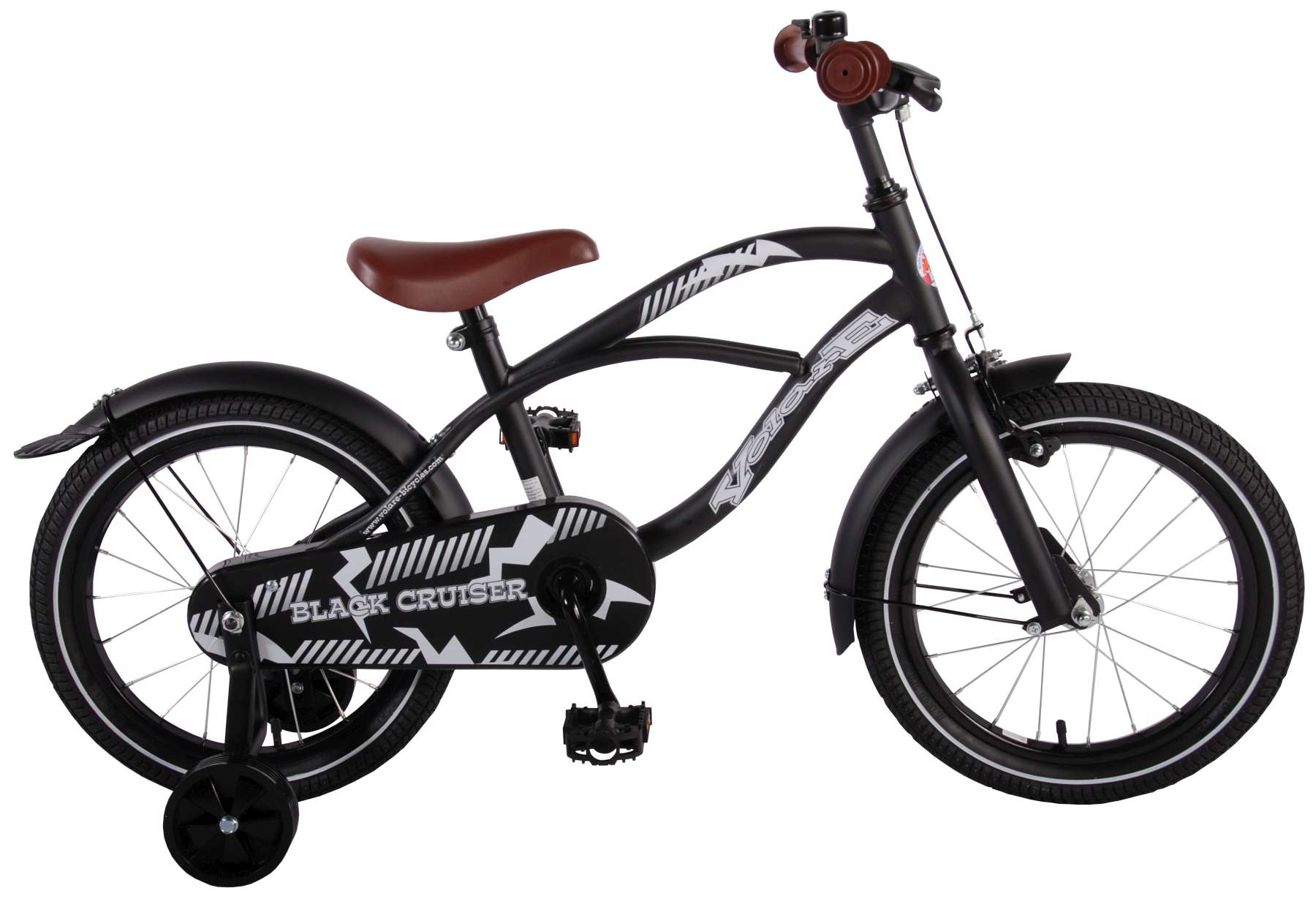 Volare Black Cruiser Children's Bicycle Boys - 16 inch Black