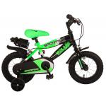 Volare Sportivo Children's Bicycle - Boys - 12 inch - Neon Green Black - Two handbrakes - 95% assembled