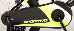 Volare Sportivo Children's Bicycle - Boys - 16 inch - Neon Yellow Black - Two handbrakes - 95% assembled