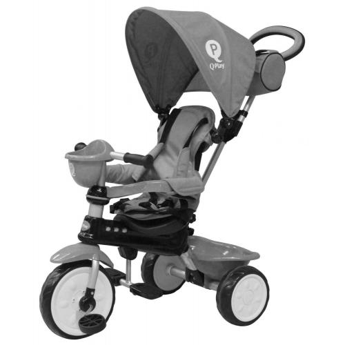 QPlay Tricycle Comfort 4 in 1 - Boys and Girls - Grey