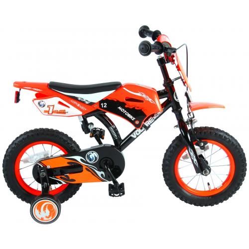 Volare Motorbike Children's Bicycle - Boys - 12 inch - Orange - 95% assembled