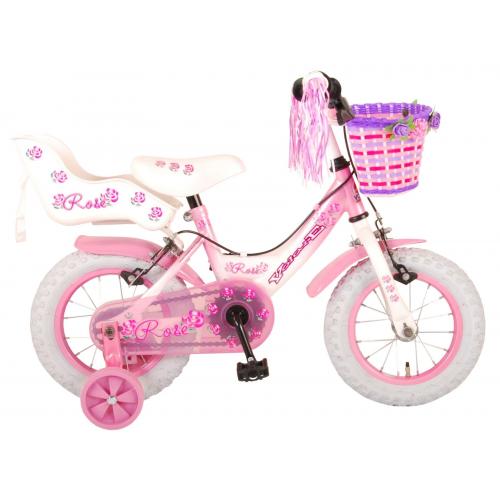 Volare Rose Children's Bicycle - Girls - 12 inch - Pink - 2 hand brakes