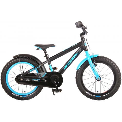 Volare Rocky Children's Bicycle - 16 inch - Black Blue - 95% assembled - Prime Collection