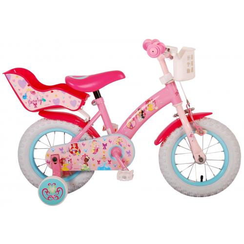 Disney Princess Children's Bicycle - Girls - 12 inch - Pink - Doll's Seat