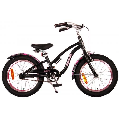 Volare Miracle Cruiser children's bike - Girls - 16 inch - Mat black - Prime Collection