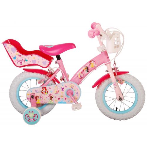 Disney Princess Kids' Bicycle - Girls - 12 inch - Pink - Doll's Seat - Two Hand Brakes