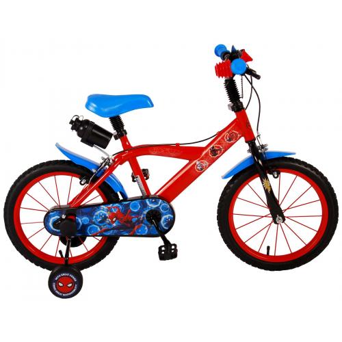 Ultimate Spider-Man Children's bike - Boys - 16 inch - Blue Red - Two Handbrakes