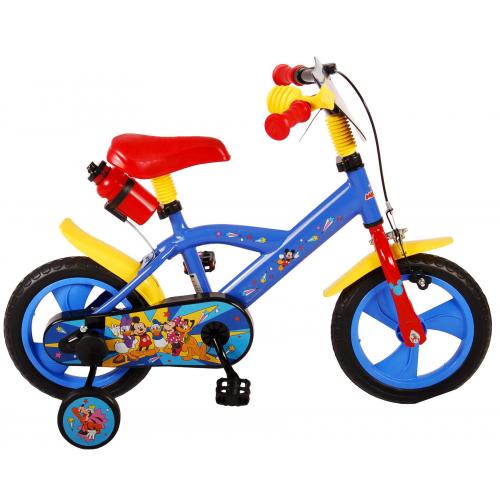 Disney Mickey Childrens Bicycle - Boys - 12 inch - Red Blue - Reverse pedal system