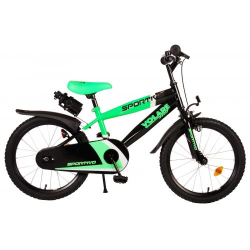 Volare Sportivo Children's Bicycle - Boys - 14 inch - Neon Green Black - 95% assembled