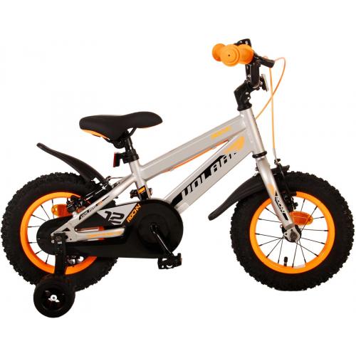 Volare Rocky Children's Bicycle - Boys - 12 inch - Grey - Two handbrakes