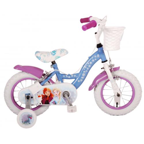 Disney Frozen 2 Kids bike - Girls - 12 inches - Blue/Purple - Two hand brakes