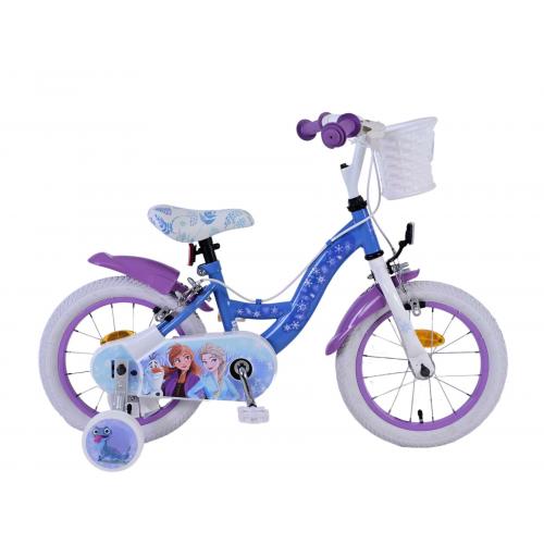 Disney Frozen 2 Kids bike - Girls - 14 inches - Blue/Purple - Two hand brakes