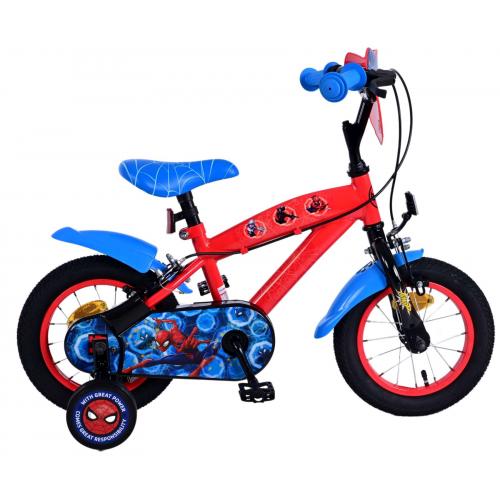 Ultimate Spider-Man Kids bike - Boys - 12 inch - Blue/Red - Two hand brakes