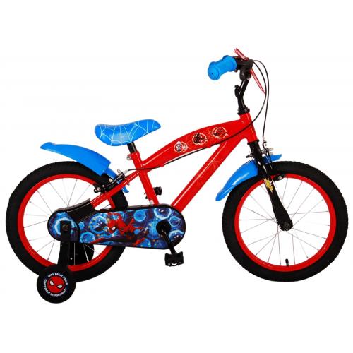 Ultimate Spider-Man Kids bike - Boys - 16 inch - Blue/Red - Two hand brakes