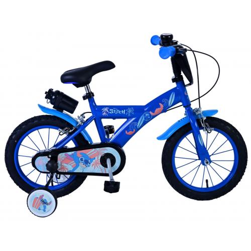 Disney Stitch children's bike - Boys - 14 inch - Blue - Two hand brakes