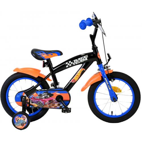 Hot Wheels Kids Bike - Boys - 14 inch - Black Orange Blue