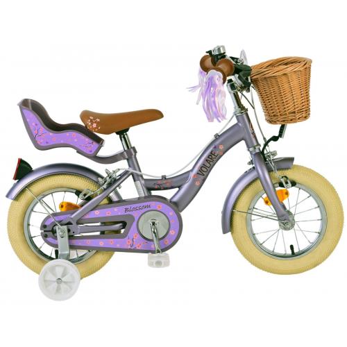 Volare Blossom Children's bike - Girls - 12 inch - Purple - Two hand brakes