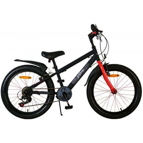 Spider-Man - Kinderfiets - Jongens - 20 inch - Mat Zwart - 2 Handremmen