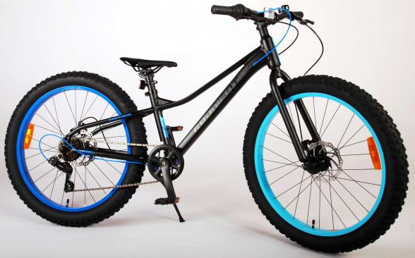 Volare Gradient Children's Bicycle – Boys – 24 inch – Black Blue Aqua – 7 speed – Prime Collection