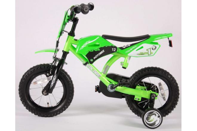 Volare Motobike Children's Bicycle - Boys - 12 inch - Green - 95% assembled