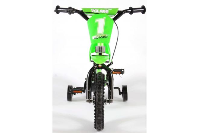 Volare Motobike Children's Bicycle - Boys - 12 inch - Green - 95% assembled