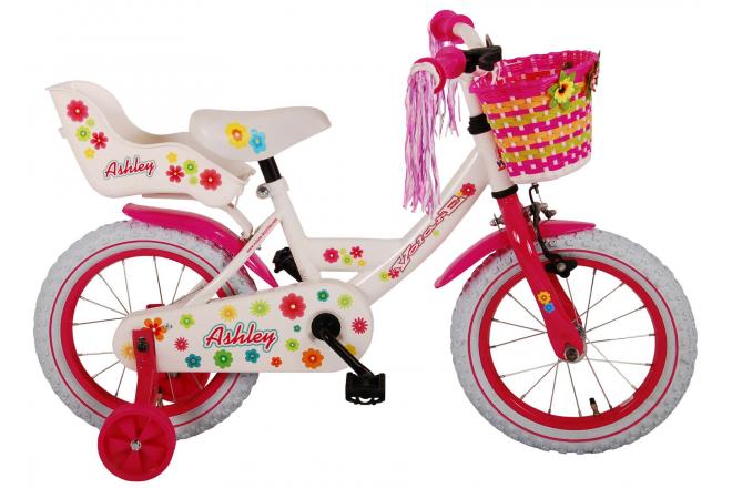 Volare Ashley Children's Bicycle - Girls - 14 inch - White - 95% assembled