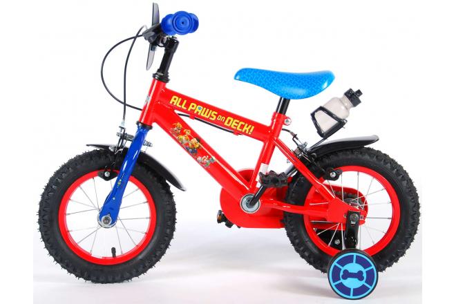 Paw Patrol Children's Bicycle - Boys - 12 inch - Red / Blue - 2 hand brakes