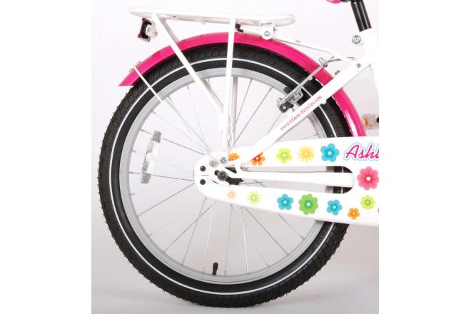 Volare Ashley Children's Bicycle - Girls - 20 inch - White / Pink - two hand brakes