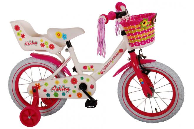 Volare Ashley Children's Bicycle - Girls - 14 inch - White - 95% assembled