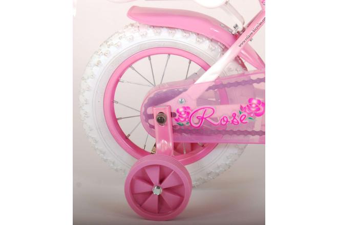 Volare Rose Children's Bicycle - Girls - 12 inch - Pink - 95% assembled