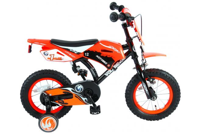 Volare Motorbike Children's Bicycle - Boys - 12 inch - Orange - 95% assembled