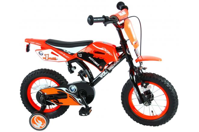 Volare Motorbike Children's Bicycle - Boys - 12 inch - Orange - 95% assembled