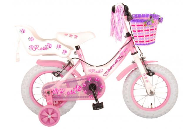 Volare Rose Children's Bicycle - Girls - 12 inch - Pink - 2 hand brakes