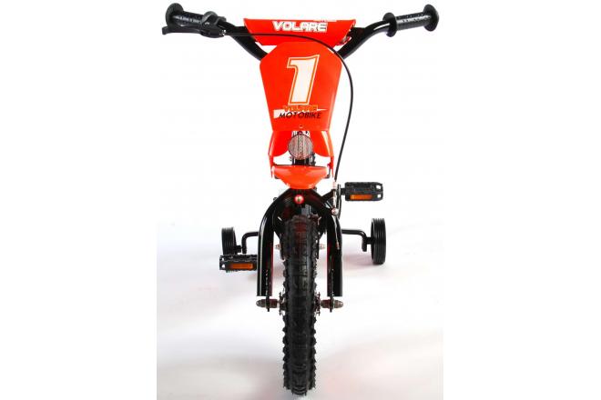 Volare Motorbike Children's Bicycle - Boys - 12 inch - Orange - 95% assembled