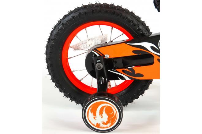 Volare Motorbike Children's Bicycle - Boys - 12 inch - Orange - 95% assembled